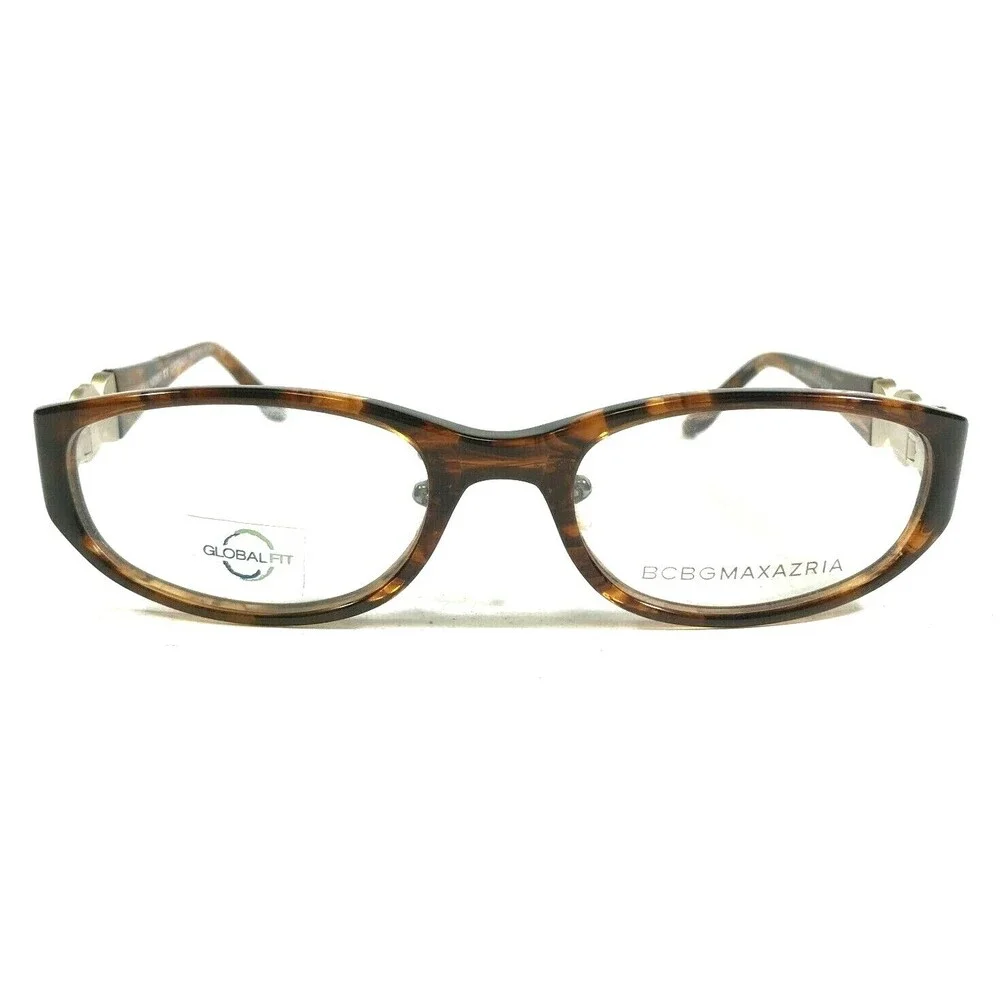 BCBGMAXAZRIA G-ROSALIA BROWN HORN Eyeglasses Frames Tortoise Gold 53-18-140